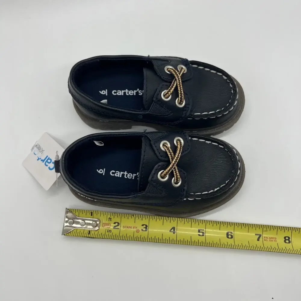 Carter's Mac Navy Slip-On Boat Shoe Casual Synthetic Low Top Kids 6 M
